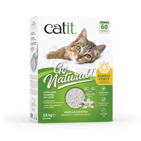 Catit - Litière agglomérante Go Natural bambou - 3,6kg